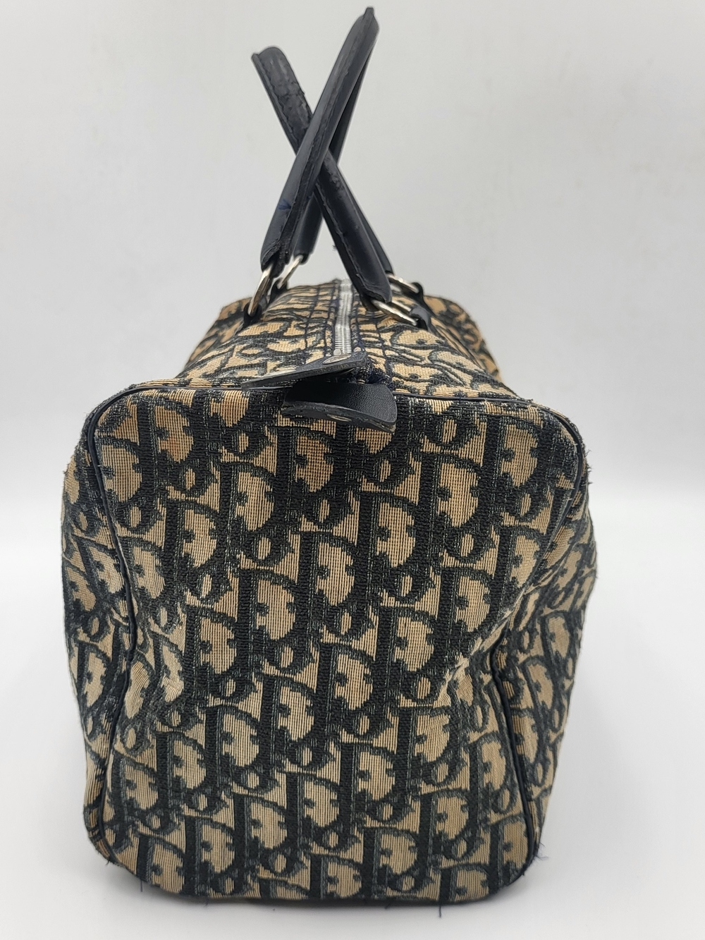 CHRISTIAN DIOR Blue Diorissimo Trotter Canvas Boston 30 Bag..Authentic w/COA. - Picture 2 of 16
